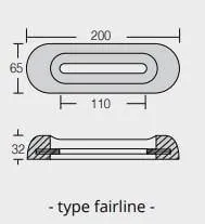 Zinkanod Fairline 200*65*32 (otwór 110 mm) 1,3 kg