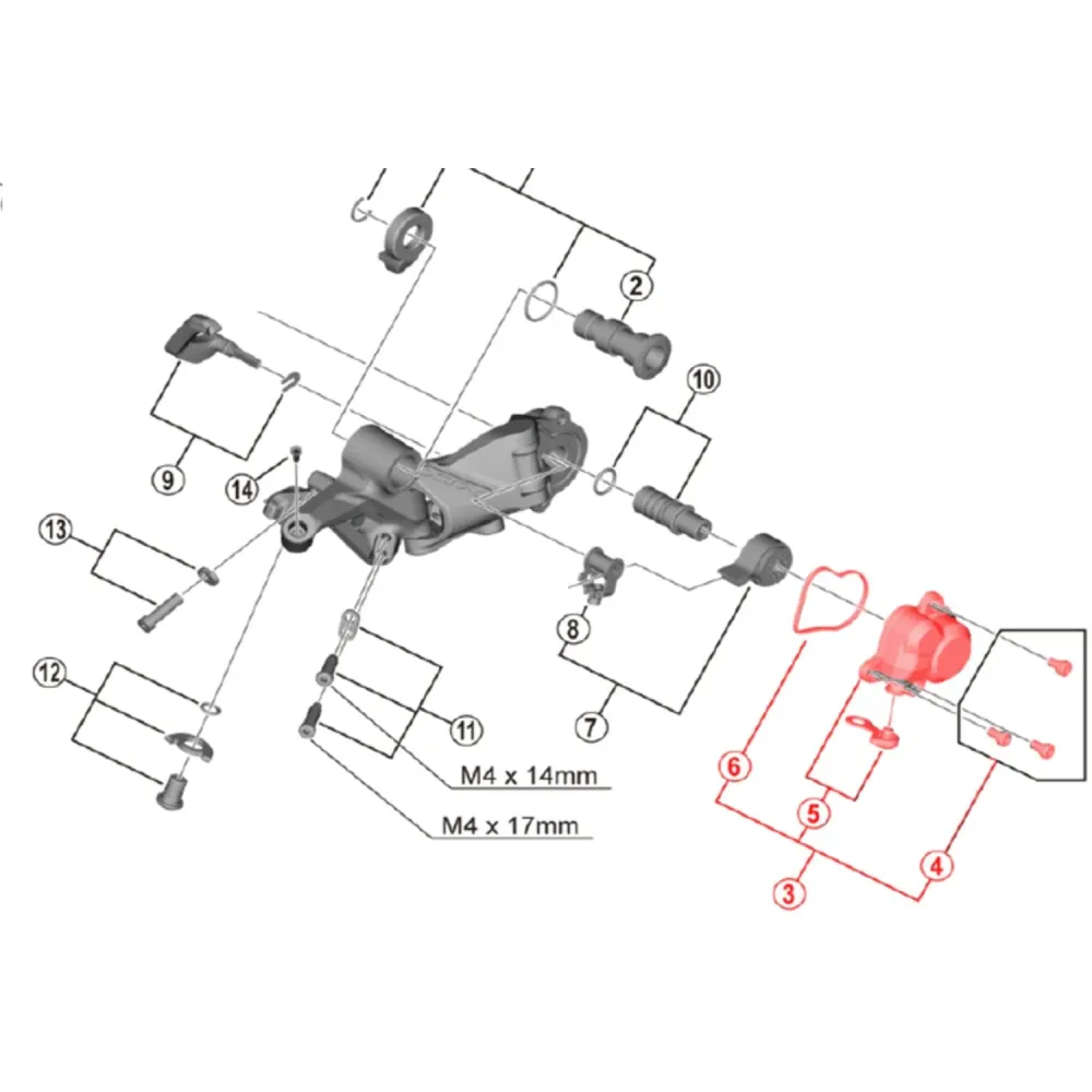 Zespół maskownicy do przerzutki tylnej SHIMANO XTR RD-M9100