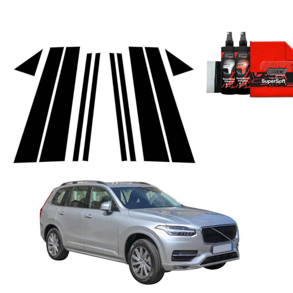 10w1 czarna folia ochronna na słupek -B-C - Volvo XC90 (2014-2024)