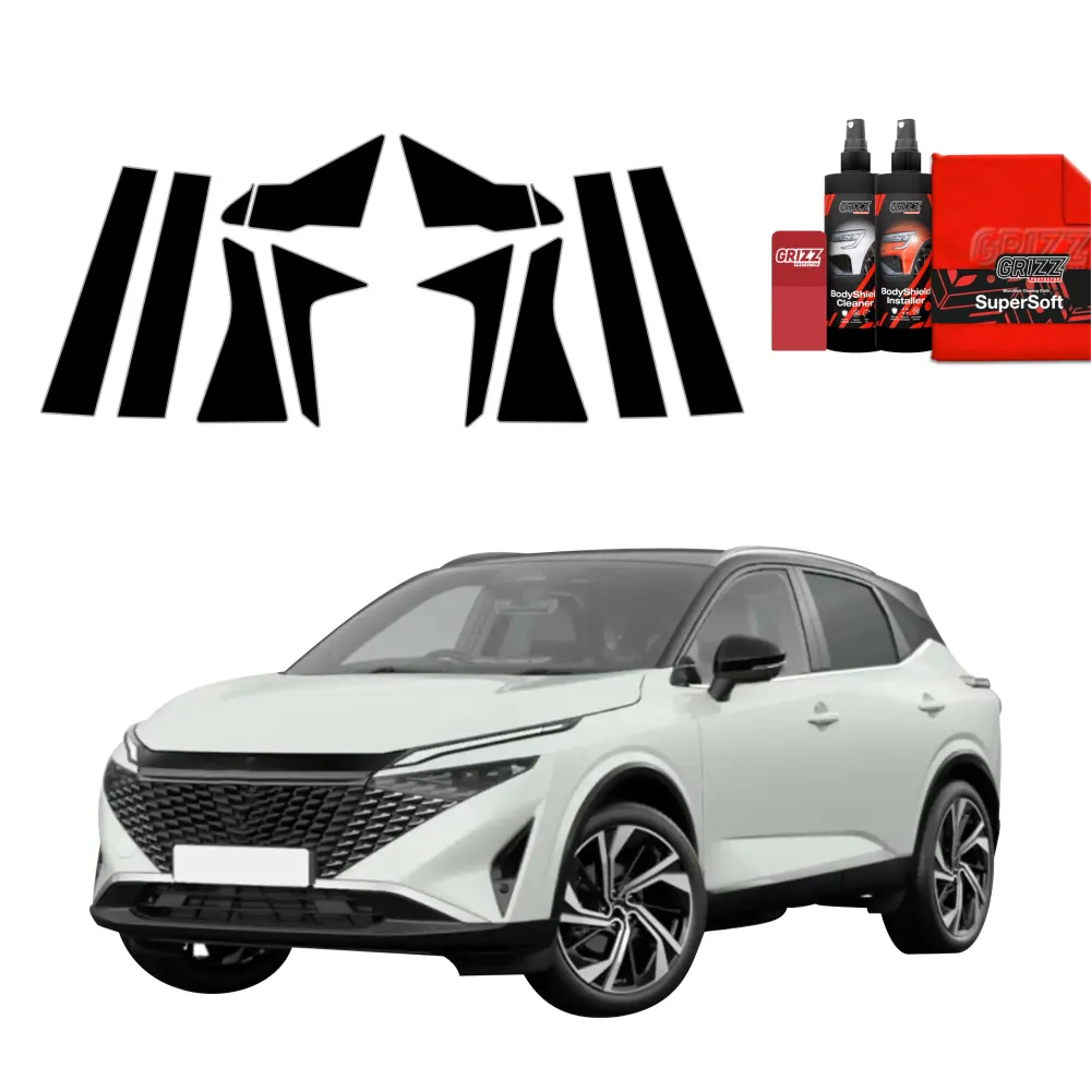 10w1 czarna folia ochronna na słupek -B-C - Nissan Qashqai 3 po liftingu (2024-2026)