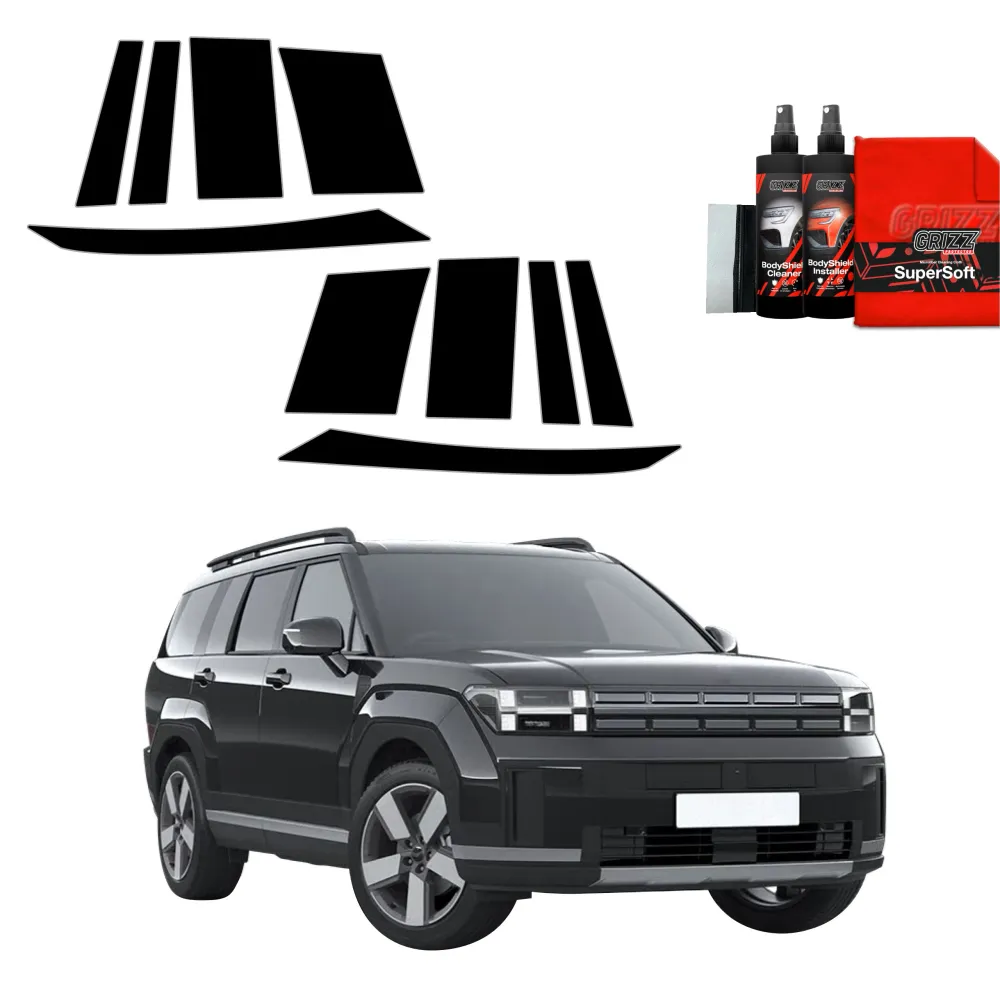 10w1 Czarna folia ochronna na słupek -B-C - Hyundai Santa Fe (2023-2026)