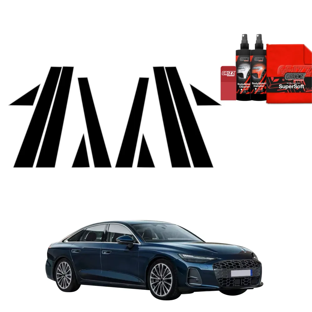 10w1 czarna folia ochronna na słupek B-C - Audi A6 Limuzyna (2025-2026)