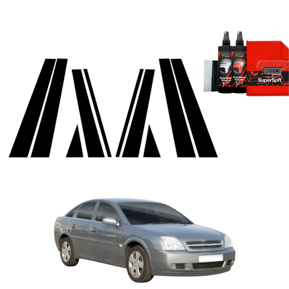 10w1 czarna folia ochronna na słupek B-C - Opel Vectra C Liftback (2002-2005)