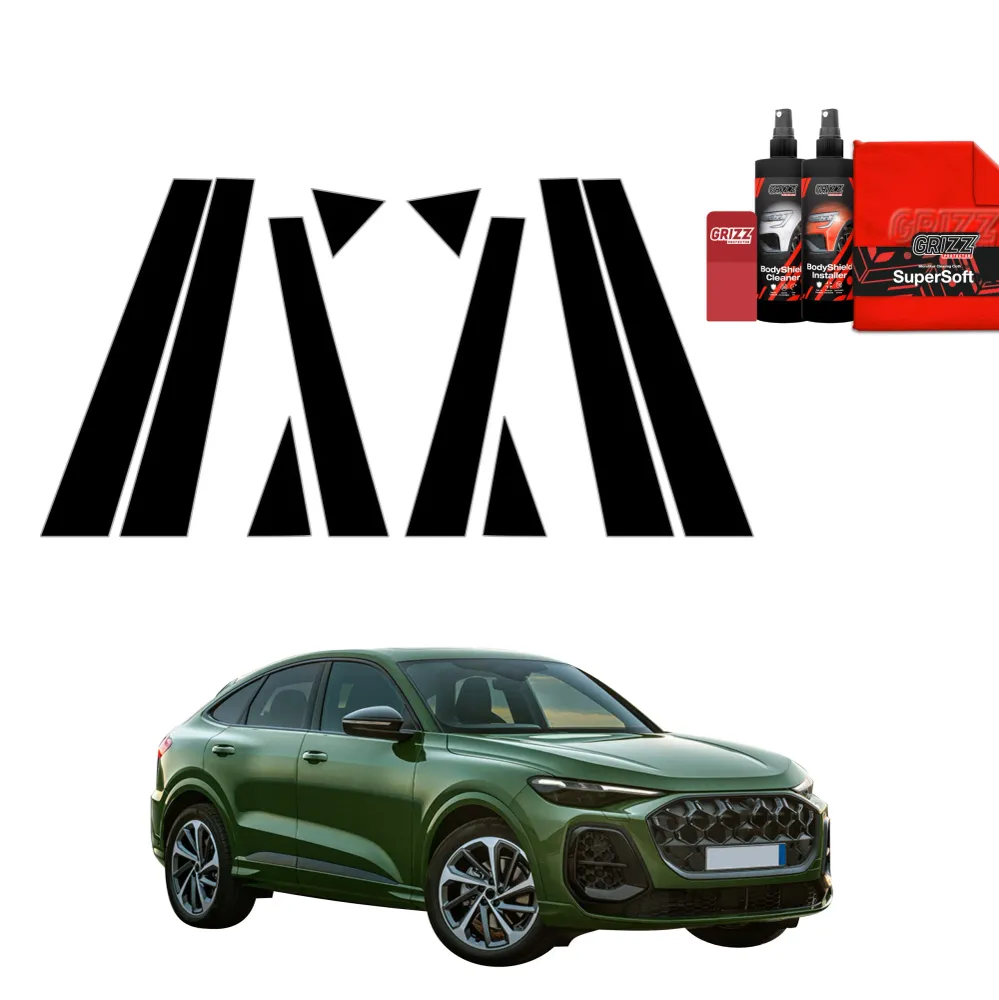 10w1 czarna folia ochronna na słupki -B-C - Audi Q5 Sportback (2025-2026)