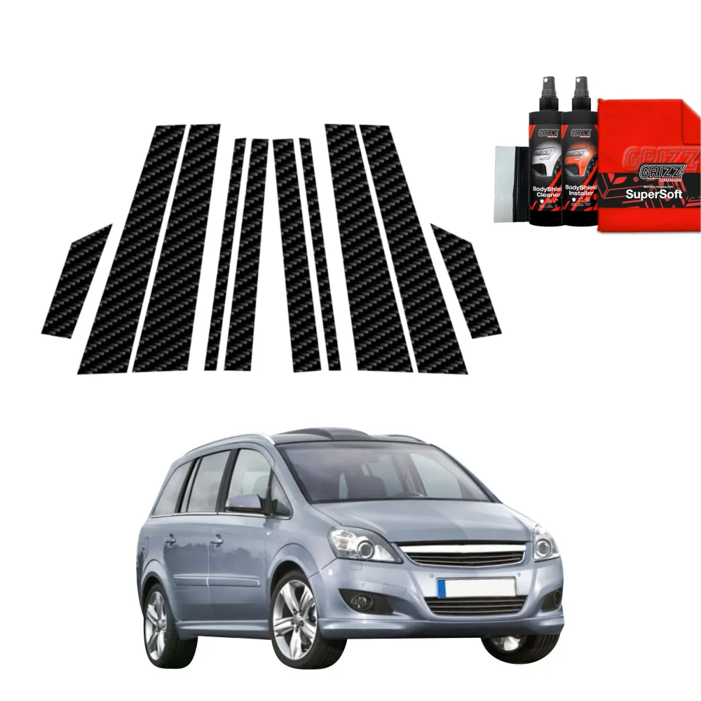 10w1 folia ochronna z włókna węglowego na słupki B-C-S - Opel Zafira B Kombi 5D (2010-2014)