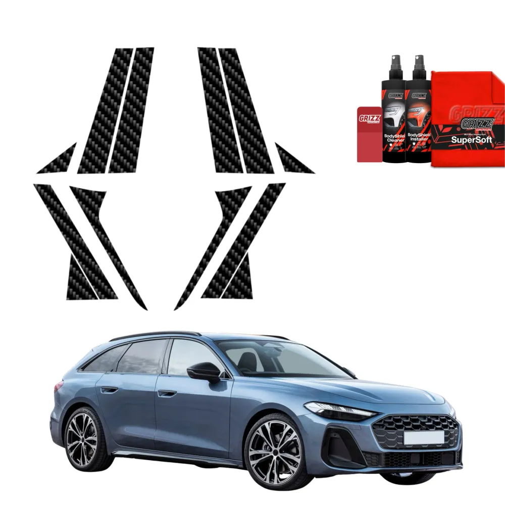 12w1 folia ochronna z włókna węglowego na słupki -B-C - Audi A5 B10 Avant (2025-2026)