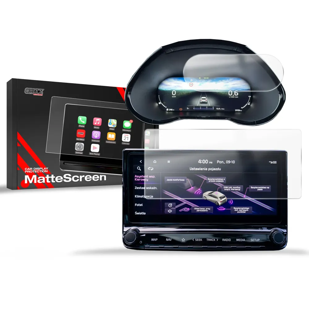 2in1 folia ochronna na ekran dla Kia ProCeed (2018-2024) Anti-Fingerprint, matowa