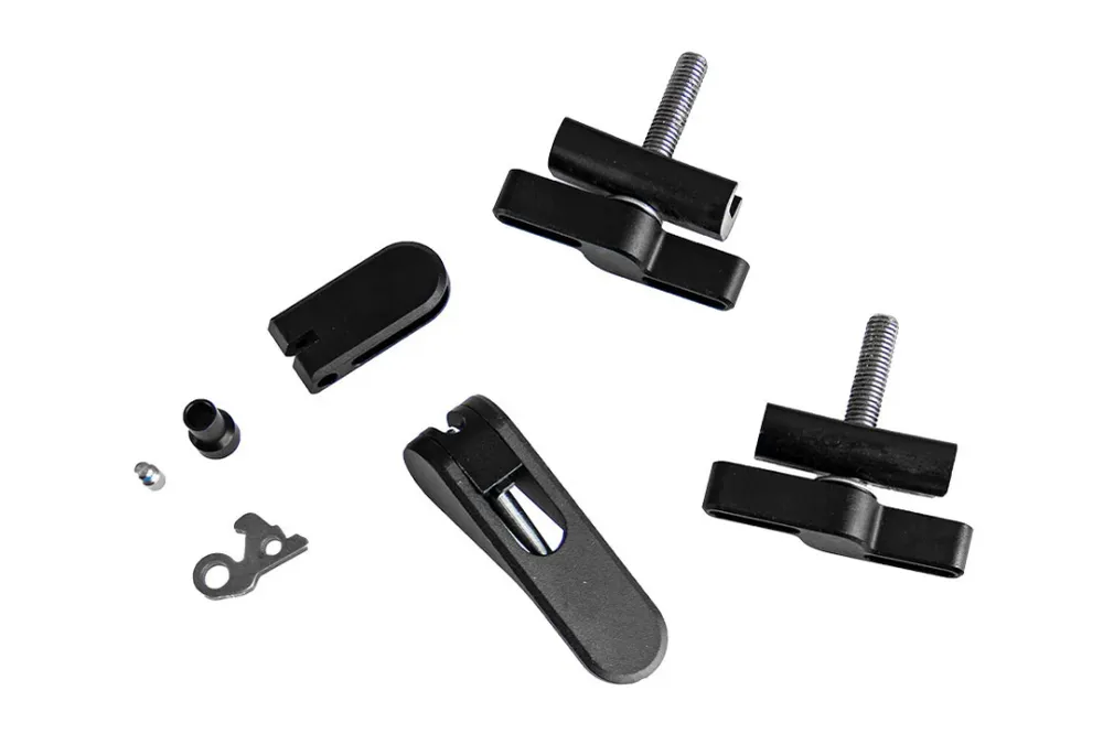 Zestaw aluminiowych klamr ramy Brompton - czarne