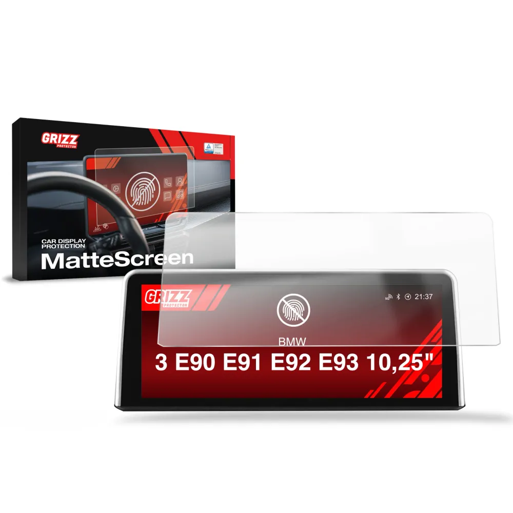 Folia ochronna na ekran do BMW 3 E90 E91 E92 E93 Android Radio 10,25" (2005-2012) przeciw odciskom palców, matowa