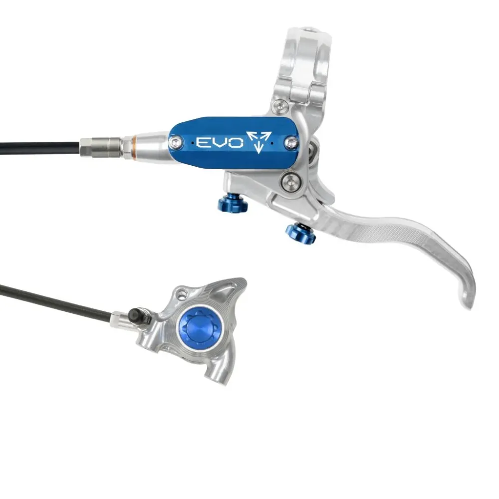 Hamulec przedni HOPE TECH 4 EVO X2 FM srebrny/niebieski