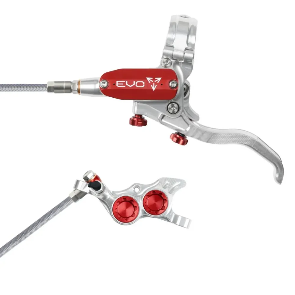 Hamulec przedni HOPE TECH 4 EVO TR4 Aviation srebrny/czerwony