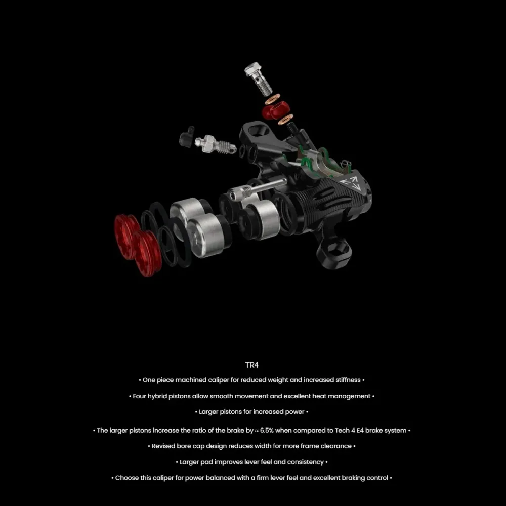 Hamulec przedni HOPE TECH 4 EVO TR4 Aviation czarny/fioletowy