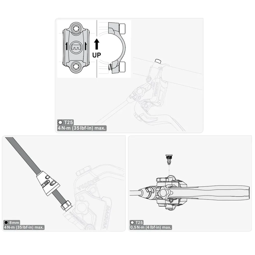 Hamulec przedni lub tylny MAGURA MT4 FLATMOUNT Czarny