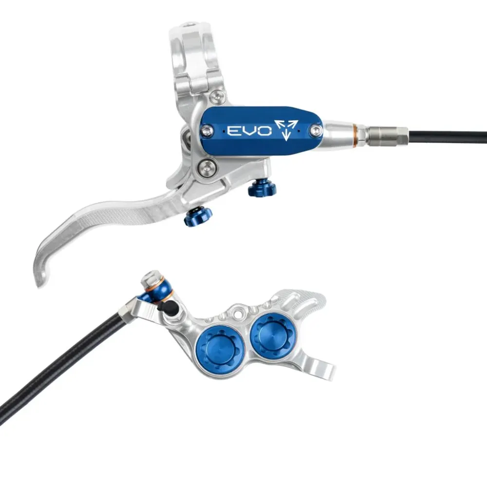 Hamulec tylny HOPE TECH 4 EVO GR4 srebrny/niebieski