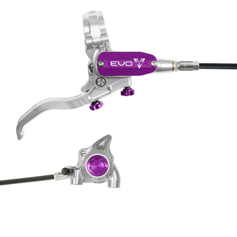 Hamulec tylny HOPE TECH 4 EVO X2 FM srebrny/fioletowy