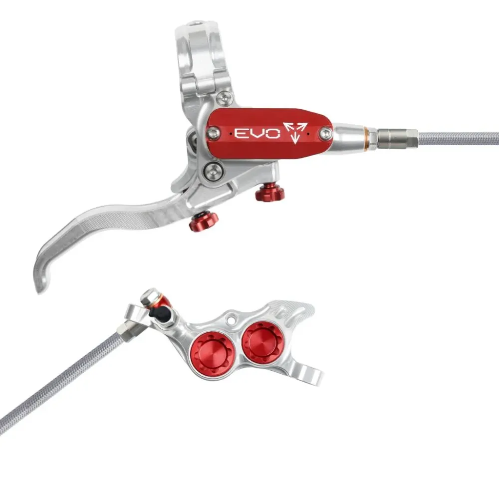 Hamulec tylny HOPE TECH 4 EVO TR4 Aviation srebrny/czerwony