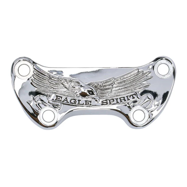 Jednoczęściowy zacisk górny Eagle Spirit Chrome do Harleya