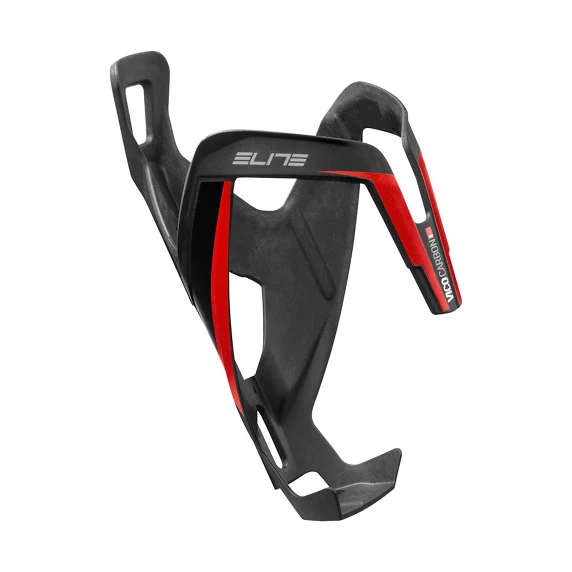 Karbonowy koszyk na bidon ELITE VICO Black/Red Graphic