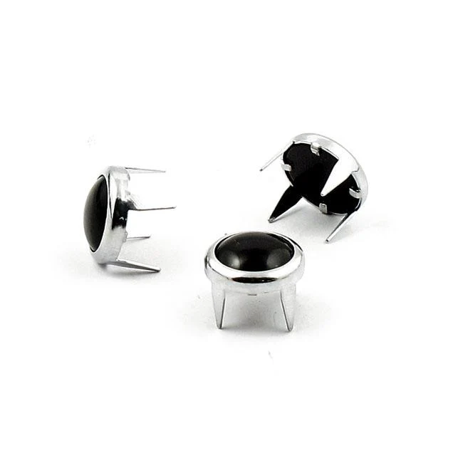Mustang Ozdobne ćwieki chromowane z czarną perłą