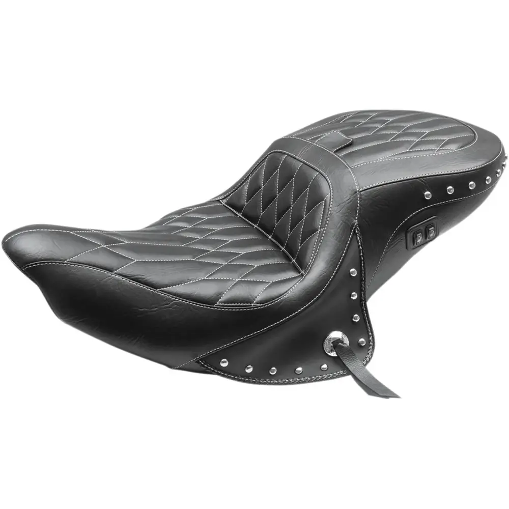 Mustang Standard Touring 2-Up z ogrzewaniem i oparciem za Indian