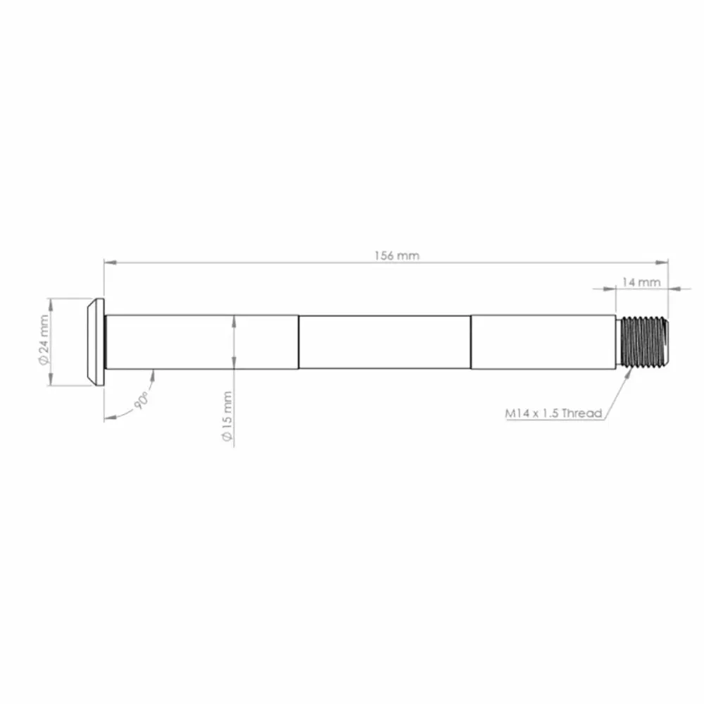 Oś przedniego koł BURGTEC do widelca FOX 15x110 mm Boost Avant 2021 Silver
