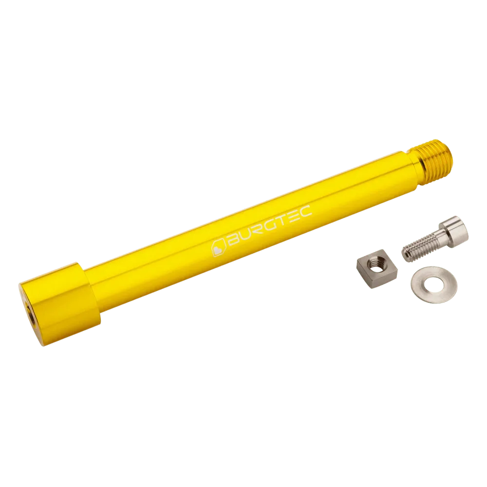 Oś przedniego koł BURGTEC do widelca FOX 15x110 mm Boost KaboltX 2021 Gold