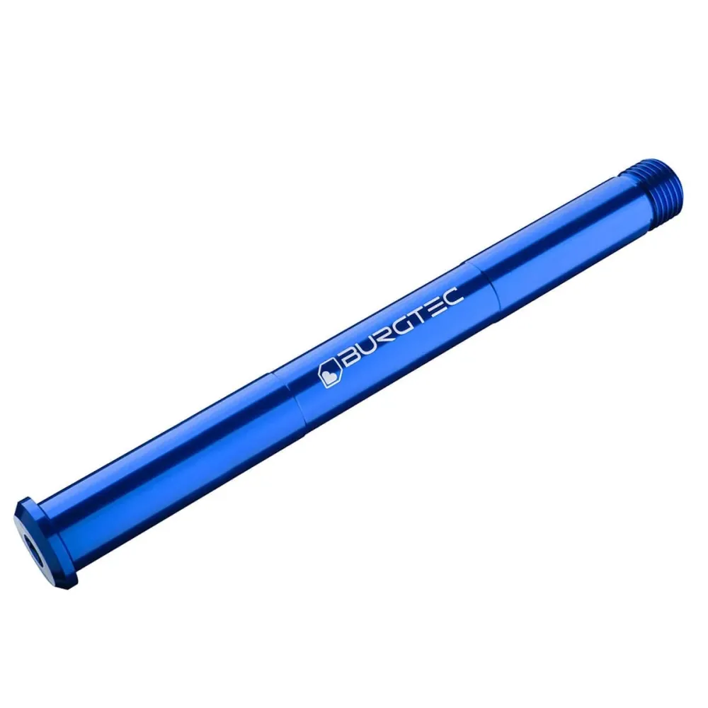 Oś przedniego koł BURGTEC do widelca Rockshox 15x110 mm Boost Blue