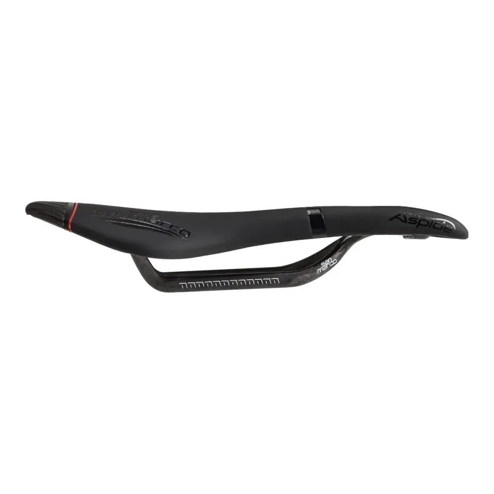 Siodełko SAN MARCO ASPIDE CARBON FX OPEN FIT WIDE Carbon Rails Black