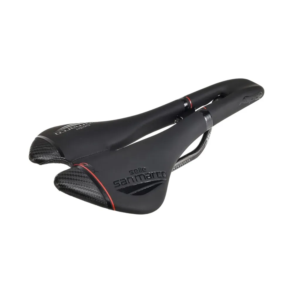 Siodełko SAN MARCO ASPIDE CARBON FX OPEN FIT WIDE Carbon Rails Black