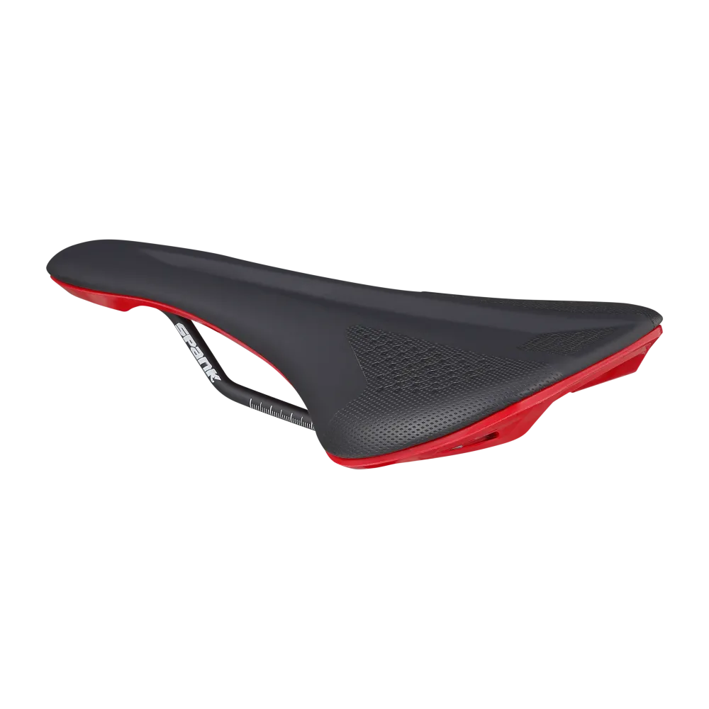 Siodło skórzane SPANK SPIKE 160 CrMo Rails Red