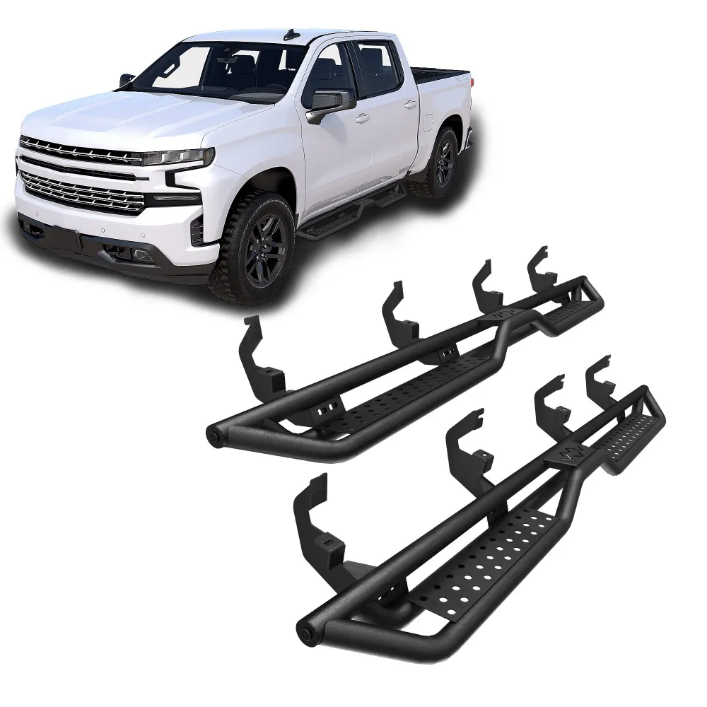 2 szt. Deski do biegania Listwy Nerf na lata 2019-2025 Chevy Silverado GMC Sierra 1500 Crew Cab