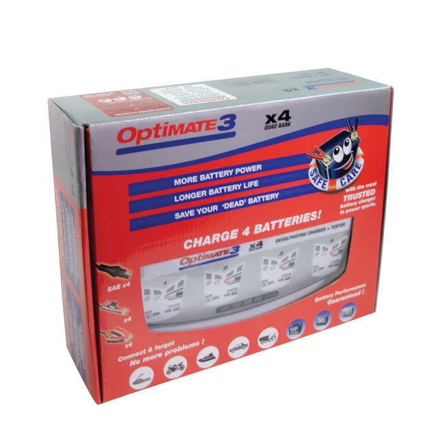 TecMate Optimate 3 X 4-ogniwowa ładowarka akumulatorów 12V