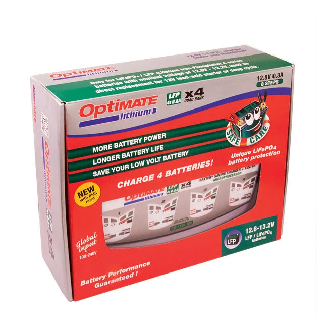 TecMate Optimate 4-ogniwowy akumulator litowy 4S 0.8A