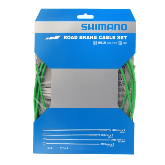 Zestaw linek i przewodów hamulcowych SHIMANO PTFE Zielony