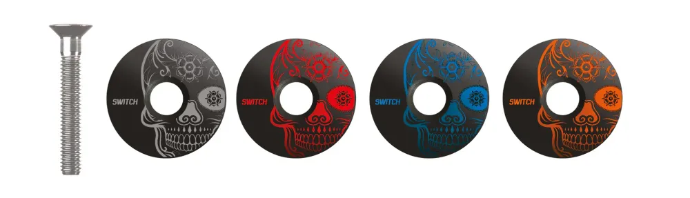 SWITCH - SWITCH KOREK GÓRNY ALUMINIOWY Z CZASZKĄ