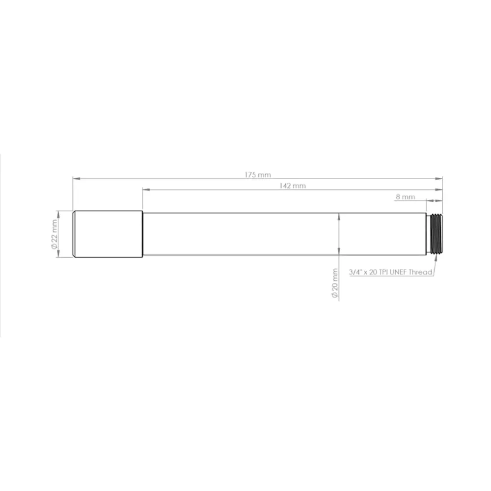 Oś przedniego koł BURGTEC do widelca FOX 40 20x110mm czarna