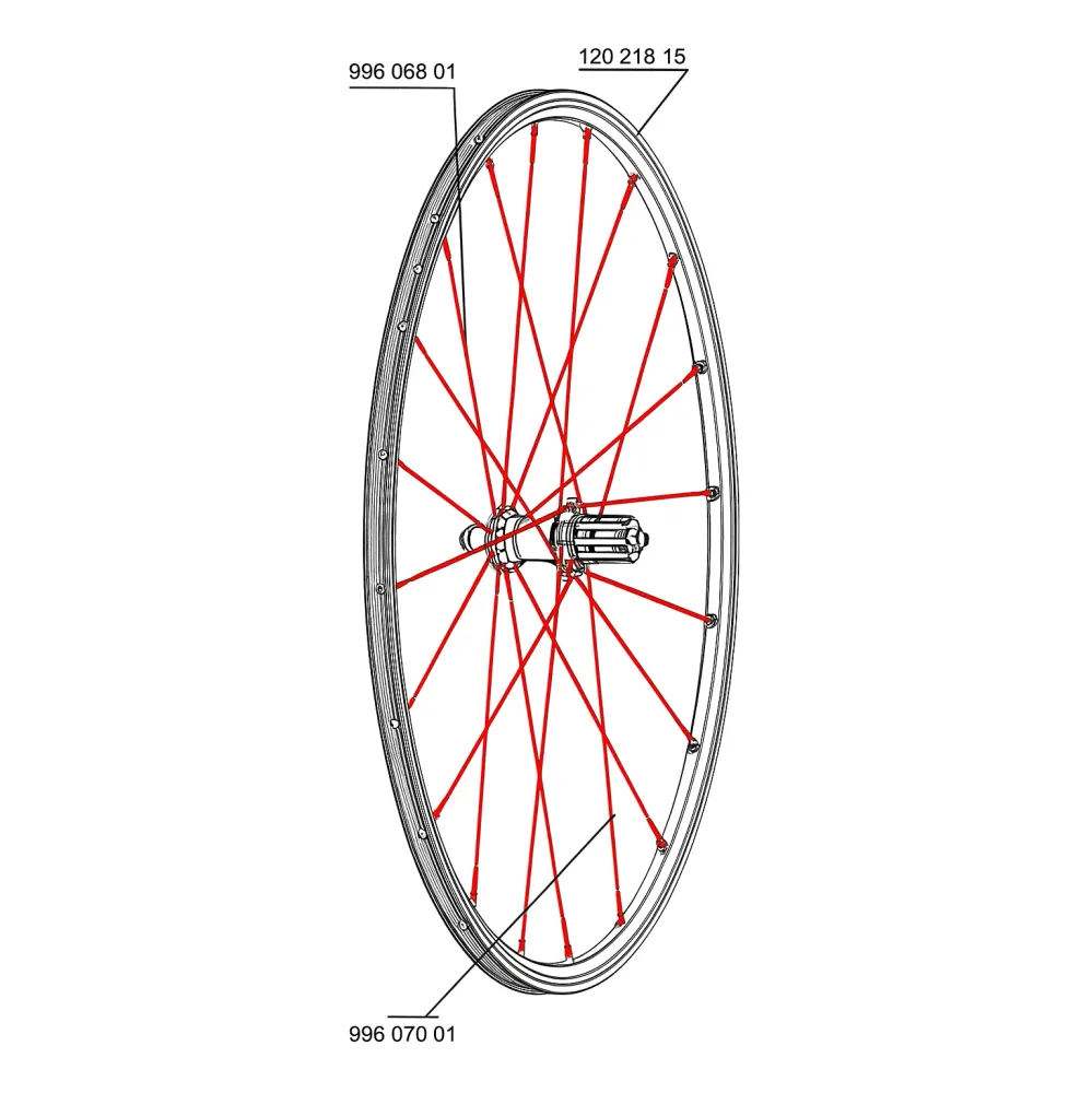 Zestaw 10 tylnych szprych MAVIC CROSSRIDE UB 276 mm
