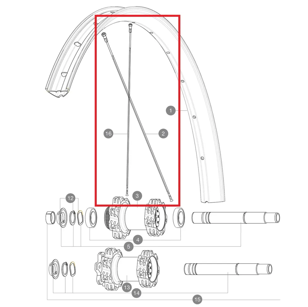 Zestaw 14 tylnych szprych MAVIC E-DEEMAX 29" 305 mm