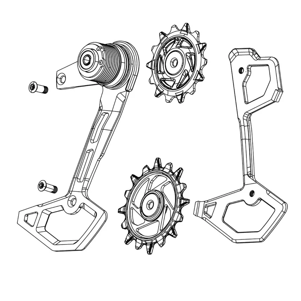 SRAM X0 T-TYPE EAGLE AXS Kompletny 12-biegowy koszyk przerzutki tylnej