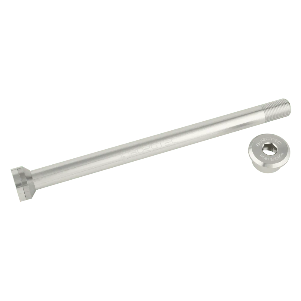 Oś tylnego koł BURGTEC 171 mm do ram przejściowych srebrna