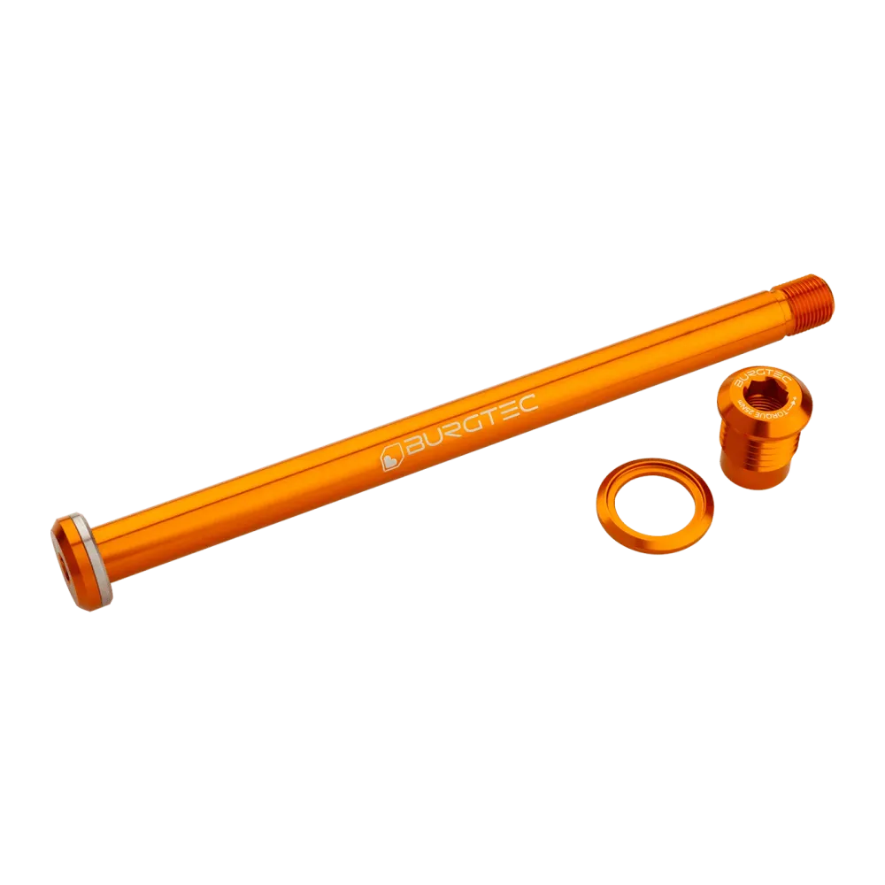 Oś tylnego koł BURGTEC 174 mm do ramy Yeti Orange