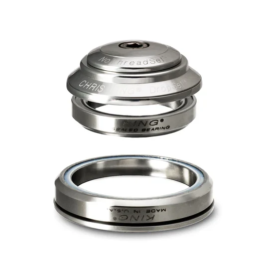 Zintegrowany zestaw słuchawkowy CHRIS KING DROPSET 2 1"1/8-1.5" IS42/IS52 45° srebrny